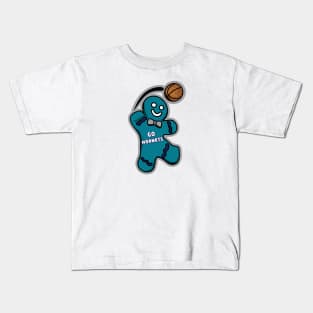 Charlotte Hornets Gingerbread Man Kids T-Shirt